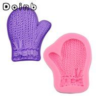 Doinb Christmas Trees Santa Claus Snowman Deer FDA Silicone Fondant Molds Outer Size 7.3x7.3x1.2cm GJM-2800 N11