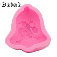 Doinb Christmas Trees Santa Claus Snowman Deer FDA Silicone Fondant Molds Outer Size 7.3x7.3x1.2cm GJM-2800 N12