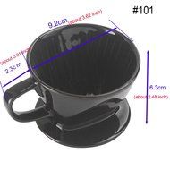 DOWONSOL Ceramic Porcelain black Coffee maker Dripper Sever Set Coffee Filter Cone N3