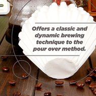 Premium Round Wave Paper Drips Disposable Coffee Filters in White, 100 pieces N5