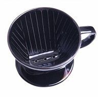 DOWONSOL Ceramic Porcelain black Coffee maker Dripper Sever Set Coffee Filter Cone N5