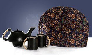 Blue Tea Cosy Cotton 15x11 Tea Cozy Printed Floral By Rajrang N8