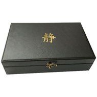 Serenity Tea Wooden and Leather Tea Box With 8 Equally Divided Compartments N9