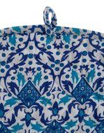 Blue Tea Cosy Cotton 15x11 Tea Cozy Printed Floral By Rajrang N12
