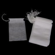 50pcs Drawstring Bags Nut Milk Tea Fruit Juice Strainer Filter Bag (white, 11 x 8cm) N19