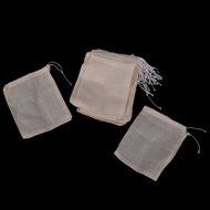 50pcs Drawstring Bags Nut Milk Tea Fruit Juice Strainer Filter Bag (white, 11 x 8cm) N22