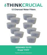 12 Krups Style F472 Charcoal Water Filters; Fits FMF, FME, 629, 619, 180, 176, 466 &amp; 467; Designed &amp; Engineered... N2