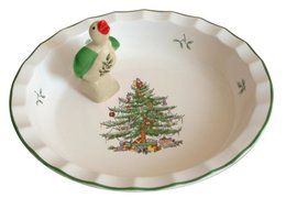 Spode Christmas Tree Pie Dish with Pie Bird