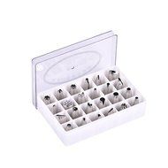 Newlemo Stainless Steel Nozzles Set of 24 Piping Nozzles Cake Decorating Tips Sets with 1 Medium Reusable Pastry... N3