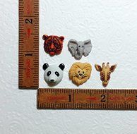 Silicone Mold Lion Head (17mm) Dollhouse Miniature PMC Clay Jewelry Sugarcrafts