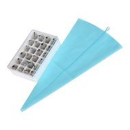 Newlemo Stainless Steel Nozzles Set of 24 Piping Nozzles Cake Decorating Tips Sets with 1 Medium Reusable Pastry... N4
