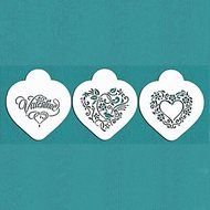 Sher Valentine's Gift Be My Heart Cookie Stencil Set for Cake Decorating, N2