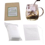 Tea Filter Bags, Unbleached 100% Natural Drawstring Empty tea bags for Loose, Herbal, Green &amp; Weight Loss Tea... N2