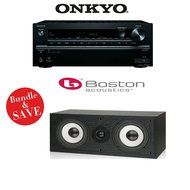 Onkyo TX-NR646 7.2-Channel Network A/V Home Theater Receiver + (1) Boston Acoustics Classic II CS225C Center Channel...