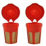 FANOR 24K Gold Reusable K Cup and K Carafe Coffee Filter Pod Combo- Accessories for Keurig 2.0 K200, K300, K400... N3