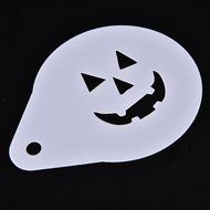 u-hoMEy 6x 2.8 Inch Halloween Cake Stencil Cookie Coffee Strew Flowers Pad Spray Mold N4