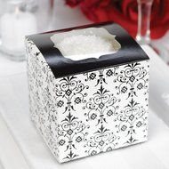 Hortense B. Hewitt Wedding Accessories Cupcake Boxes, Filigree, Pack of 24 N3