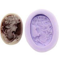 Sher Beatifull Girls Fondant Cake Chocolate Resin Clay Candy Silicone Mold,L3.3mW2.6cmH0.9cm