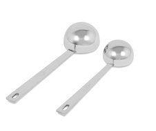 Internet's Best Set of 2 Stainless Steel Coffee Scoop | Tablespoon Set (1 Tbsp, 2 Tbsp) | Coffee Ground Measuring... N4