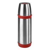 Emsa Thermos Flask "Captain" 11.83 fl. oz. of Stainless Steel, Silver/Red N5
