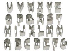 BlingKingdom - Stainless Steel 26 Piece Alphabet Letter Cutter Set Mould Mold Decorating Cutter Tool Set Biscuit... N3