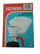 Filtropa #2 White Cone Coffee Filters, 40ct Box