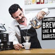 Kobwa Stainless Steel Coffee Filter Reusable Paperless Pour Over Cone Dripper with Cup Stand N3