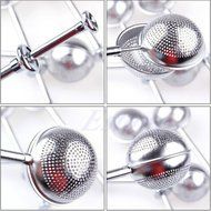 MAXGOODS Fine Metal Ball Push Tea Leaf Herbal Lock Infuser Teaspoon Strainer Spice Filter N4