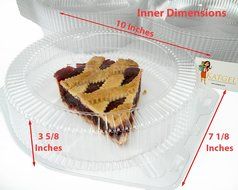 Katgely 10 Inch Plastic Pie Containers Deep Dome (Pack of 20) N3