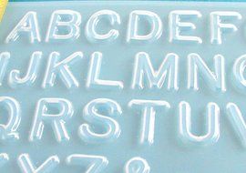 Alphabet letters reusable plastic mold 504 N2