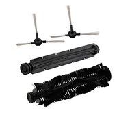 Original XR210 Side Brush 2 pcs Rubber Brush and Hair Brush 1 pc, Robot vacuum cleaner parts