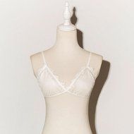 Bra Top ，Beautyvan Comfortable Fashion Underwear Lace Frenum Strap Lingerie Bra Top (L, White) N5