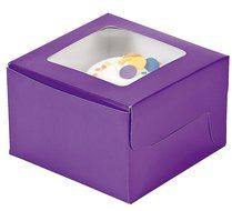 Dozen Purple Cupcake Boxes