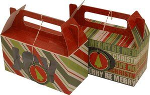Cookie gift boxes / munchkin boxes kit, foldable with gift tags, assorted sizes and designs, 12 boxes (Christmas 2) N7