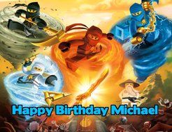 Ninjago Lego Ninja Edible Image Photo Cake Frosting Icing Topper Sheet Personalized Custom Customized Birthday...