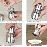 Cusfull Manual Coffee Grinder Stainless Steel Coffee Bean Grinder Adjustable Portable N22