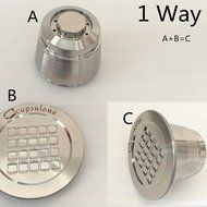 Capsulone Nespresso Stainless Steel Refillable Coffee Capsules 2 ways use Sticker Lids foli seals (20pcs) Refilling... N3