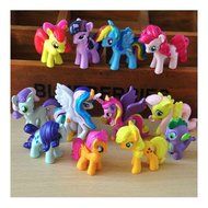 12Pcs/Set 5CM Lot of My Little Pony funny Cake Toppers Doll Action Figures Toy C