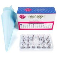Chic Cuisine 17-piece Cake Decorating Tips Set Incl. 16 DURABLE Professional Quality SEAMLESS Stainless Steel... N6