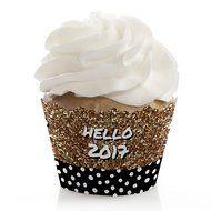 Pop, Fizz, Clink! - New Year&#039;s Eve Party Cupcake Wrappers - Set of 12