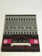 Holiday Christmas deer tree Cookie stencil - cupcake designs for air brush - Royal icing