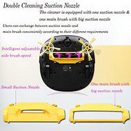 PAKWANG Wet and Dry Robot Vacuum Cleaner D5501 big mop with water tank, 2 suction nozzle and 3 models suction... N6