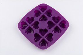 16 Cavity Heart Shape Silicone Handmade DIY Cake Chocolate Jello Mold for Wedding N6