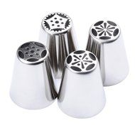 YOUKEE 12 PCS Russian Icing Piping Tips Stainless Steel Nozzles Home DIY Cupcake Pastry Cake Decorating Tips Tools... N3