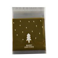 Welecom(TM) 100ps Merry Christmas Self Adhesive Seal Plastic Cookie Bags CTS9 N4