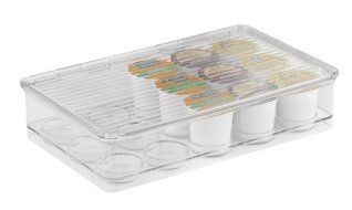 mDesign Nespresso Coffee Pod Holder for Kitchen Pantry, Countertops - Holds 48 Capsules, Clear N15