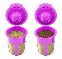 EZ-Fil 2.0 - 4 Refillable and Reusable Gold Mesh K-Cups Coffee Filters Replacement for Keurig 2.0 - K200, K300... N8