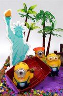 DESPICABLE ME 14 Piece Birthday Cake Topper Set Featuring 10 Random Despicable Me Figures, Includes Themed Decorative... N5