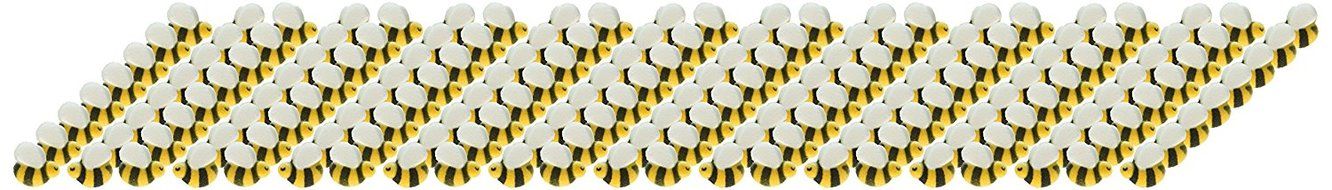 Lucks Dec-Ons Decorations Molded Sugar/Cup-Cake Topper, Bumble Bees Assortment, 1 Inch, 176 Count N3