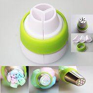 Cake Decorating Supplies 3-Color Icing Piping Bag Russian Nozzle Converter Coupler Cake Cream Decor Tool